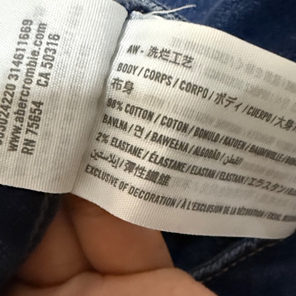 Hollister Ultra High-Rise Blue Wave Pattern Dad Jeans 27x31 - Picture 3 of 8